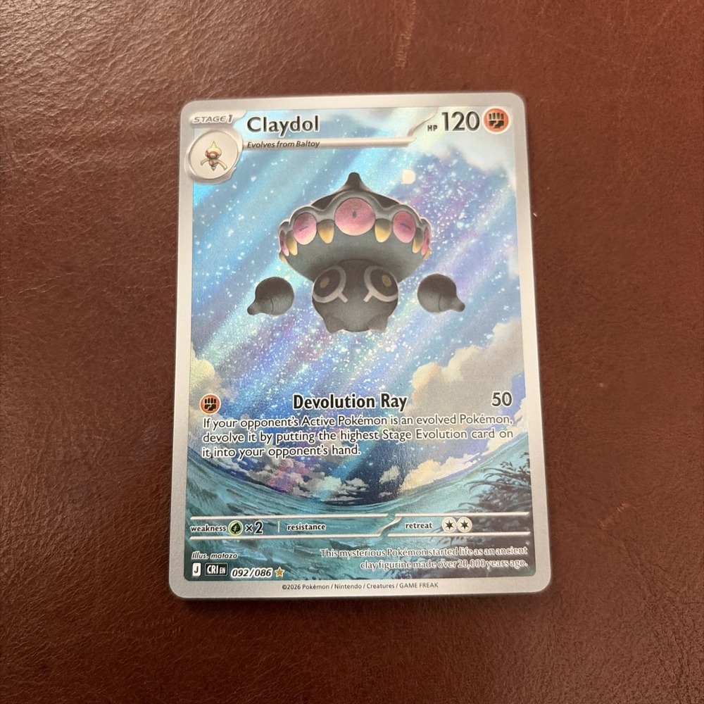 Pokémon Claydol 092/086 ME04 Chaos Rising Holo Secret Rare Pack Fresh NM/Mint